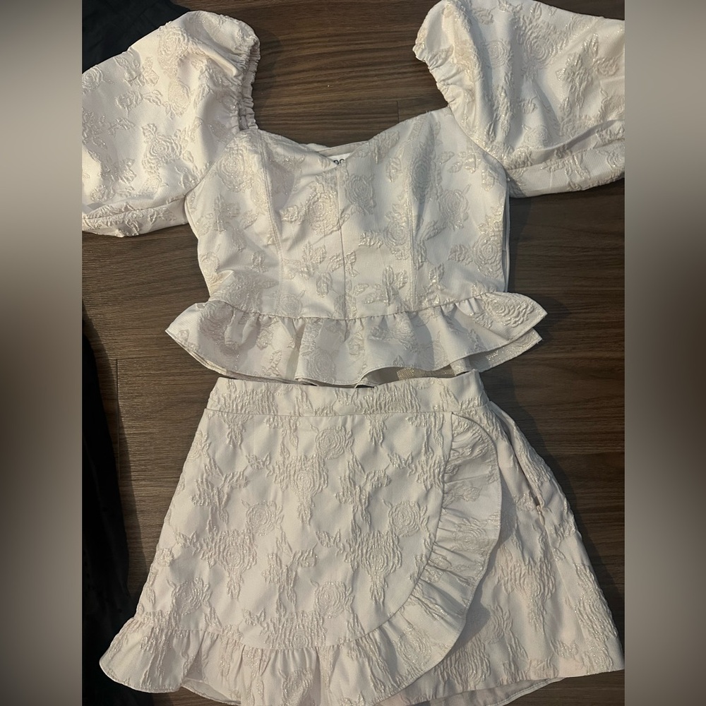 DO+BE White Textured Mini Dress